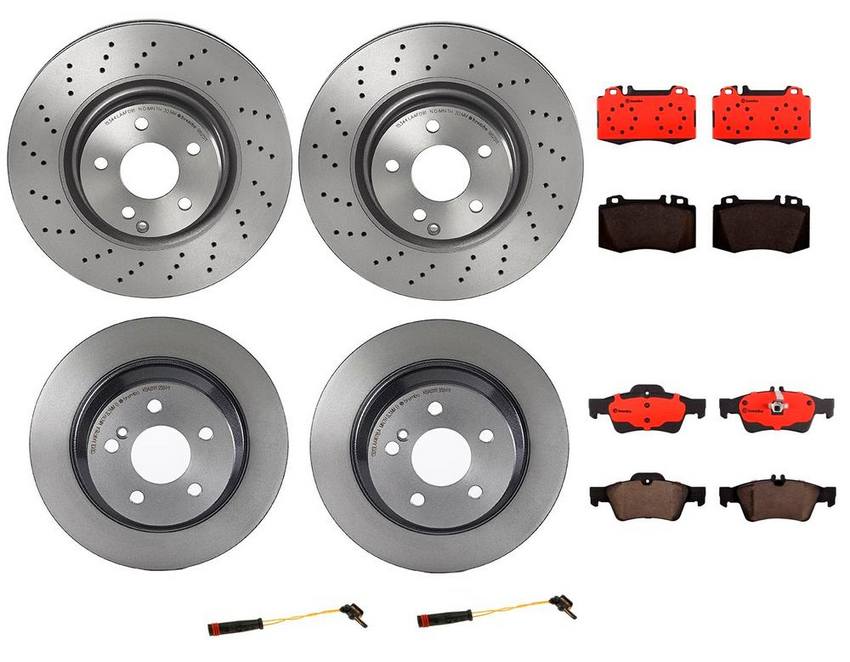 Brembo Brake Pads and Rotors Kit - Front and Rear (330mm/300mm) (Ceramic)